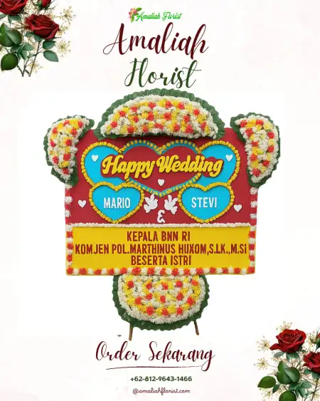Papan Bunga Pernikahan Penawar Baru